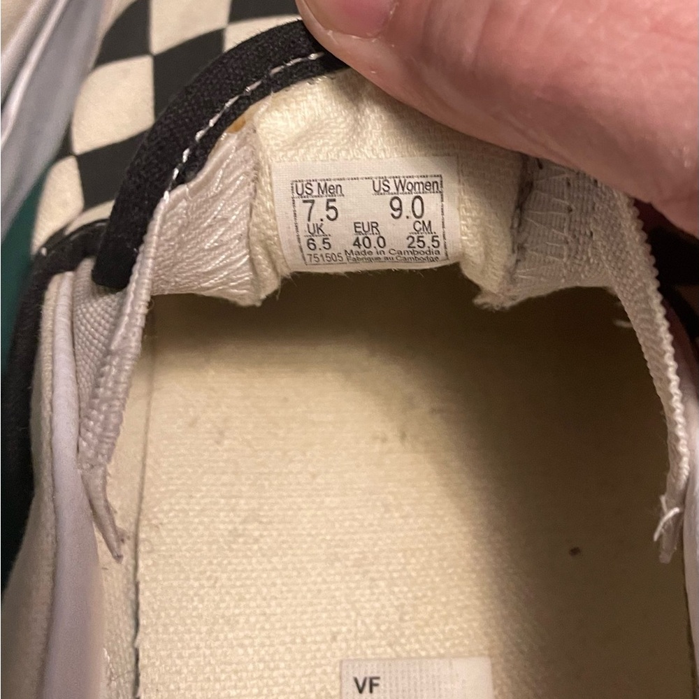Vans Slip-On Checkerboard Sneakers - Black & White - Picture 5 of 8